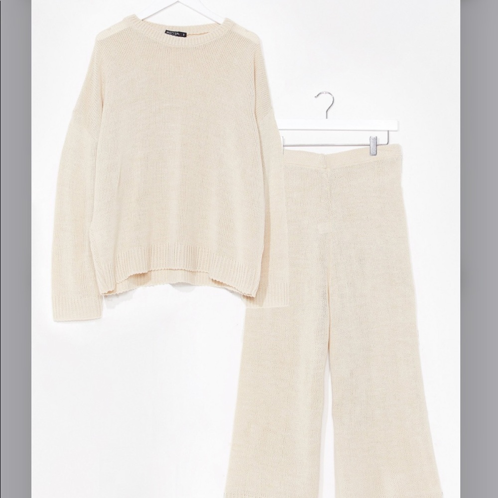 NASTY GAL knitted sweater with matching pants